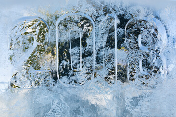 Ice texture with different patterns