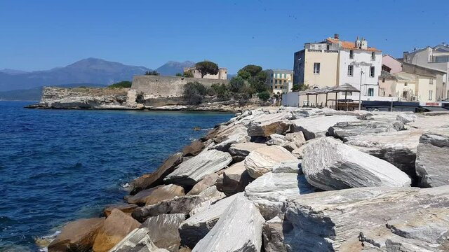 Village of Saint Florent in Corsica, France