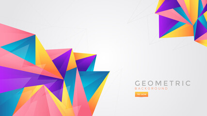 3d colorful geometric abstract background