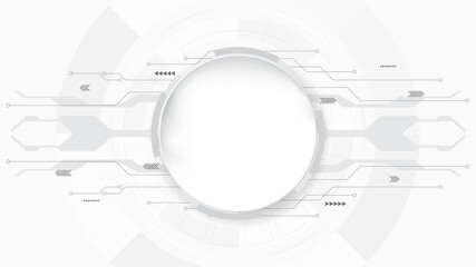 Grey white Abstract technology background,Hi tech digital connect, communication, high technology concept, science, technology background