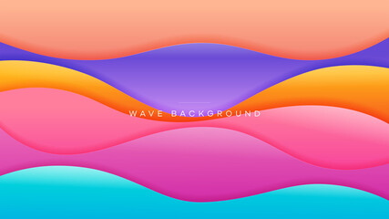 Wave liquid colorful background Eps10