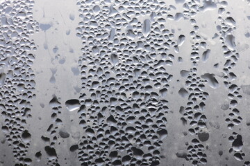 water drops on the glass