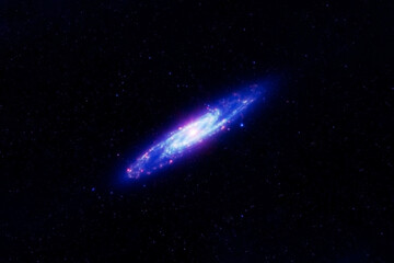 Blue galaxy with stars. Elements of this image were furnished by NASA.