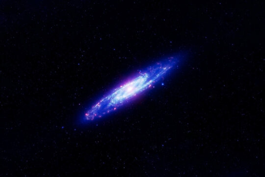 Blue galaxy with stars. Elements of this image were furnished by NASA.