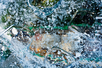 Ice texture with different patterns