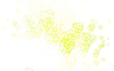 Light Green, Red vector background with curved lines.