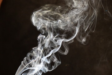 smoke on a black background