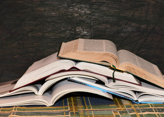 old books on the table