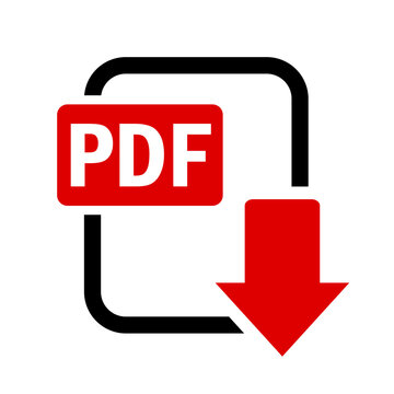 Pdf download vector icon