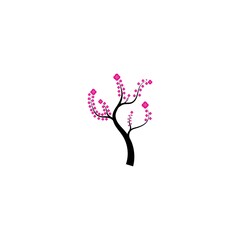 sakura logo template vector icon