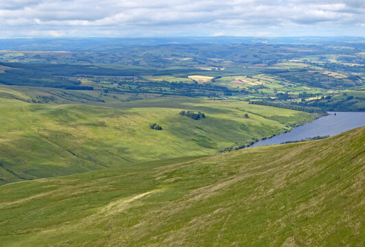 Aerial view of the Brecon Beacons, Wales