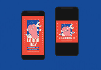 Labor Day Social Media Post Layout