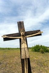 Crucifix near the village of Zsambek, Hungary