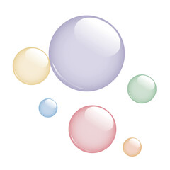 colorful soap bubbles isolated on white background vector illustration EPS10
