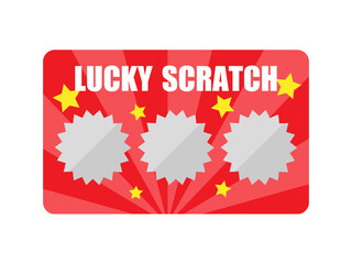 スクラッチカードくじのイラスト