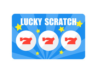 スクラッチカードくじのイラスト