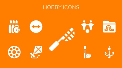 Modern Simple Set of hobby Vector filled Icons