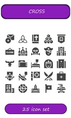 Modern Simple Set of cross Vector filled Icons