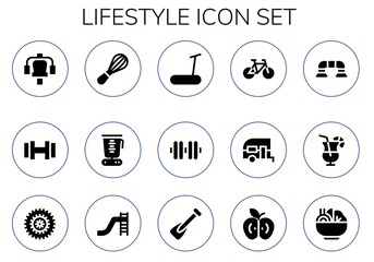 Modern Simple Set of lifestyle Vector filled Icons