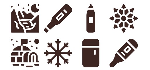 Modern Simple Set of freeze Vector filled Icons