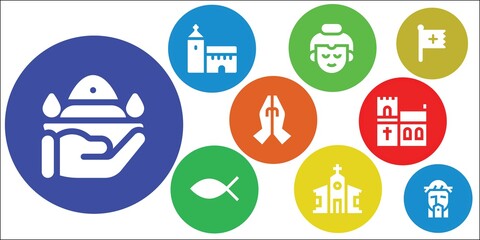 Fototapeta premium pray icon set