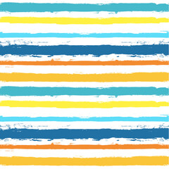 Vector striped summer pattern. Paint Lines Seamless background. Ink brush strokes. Colorful stripes design elements