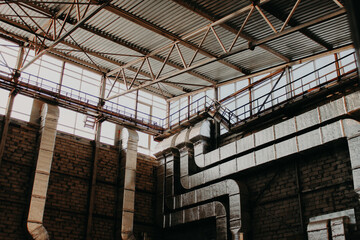 inside of an abandoned factory