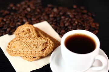 Cookies with Jam and Coffee Cup