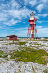 Fototapeta na wymiar Old lighthouse at Maseskar island in Sweden