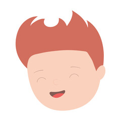 young man face cartoon character isolated icon design