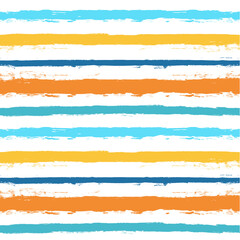 Vector striped summer pattern. Paint Lines Seamless background. Ink brush strokes. Colorful stripes design elements