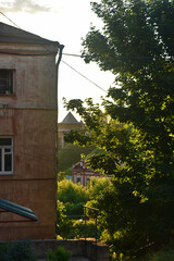 courtyard overlooking the Kremlin. Nizhny Novgorod