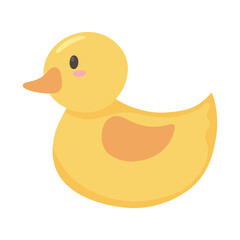 kids toys rubber duck cartoon isolated icon design white background