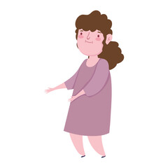 grandparents day, grandma standing character cartoon isolated icon design