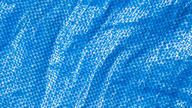 blue plastic bag surface. texture or background