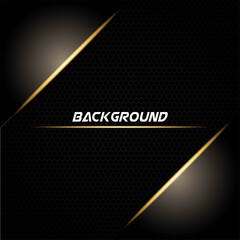 Obraz premium Black metallic background with gold shiny.