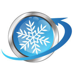 Snowflake arrow air conditioner cooling symbol