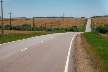 The road surface extends beyond the horizon.
