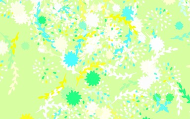 Light Blue, Green vector elegant wallpaper with flowers