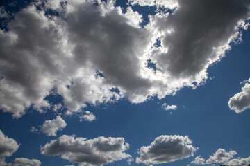 Beautiful summer blue sky with clouds.