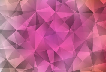 Light Pink vector gradient triangles template.