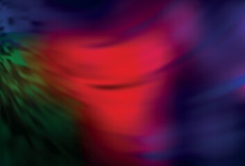 Dark Green, Red vector blurred bright pattern.