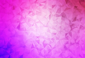 Light Purple, Pink vector triangle mosaic texture.