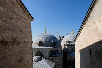 domes of the mosque of St. Sophia Cathedral in Istanbul