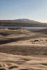 White Sand Dunes in Mui Ne, Phan Thiet, Vietnam. white sand desert