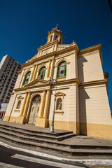 Fototapeta premium ancient church in wide angle external view