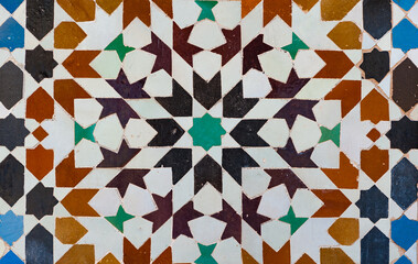 Background of vintage moroccan ceramic tiles