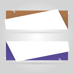 Abstract Paper Banner with Clip and Flip Style