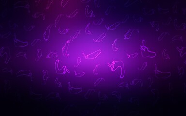 Dark Purple, Pink vector layout with peppers. Glitter abstract sketch with hot peppers. Pattern for ads of breakfast, lunch, dinner.