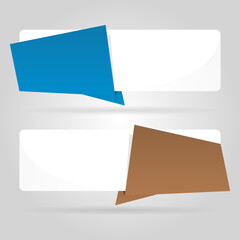 Abstract Paper Banner with Origami Style